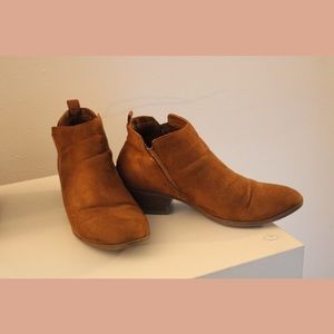 Tan booties